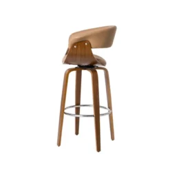 Set Of 2 Mid-century Modern Walnut Bentwood Swivel Barstools - Glitzhome -Furniture Store GUEST 2d4fd13a 0868 42a7 8a48 594b3cb712be