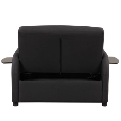 3 In 1 Pull Out Sleeper Sofa With 2 Wing Table And USB Charge-ModernLuxe 11 3 In 1 Pull Out Sleeper Sofa With 2 Wing Table And USB Charge-ModernLuxe - Image 9