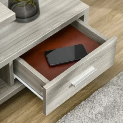 HOMCOM Modern TV Stand For TVs Up To 45", TV Cabinet With Storage Shelf And Drawer, Entertainment Center For Living Room Bedroom, Gray -Furniture Store GUEST 2dd7cf4e 3be0 41d2 a082 c7b1f9970fce