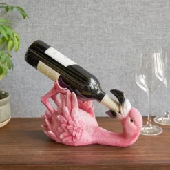 True Flamingo Polyresin Wine Bottle Holder Set Of 1, Pink, Holds 1 Standard Wine Bottle, Pink -Furniture Store GUEST 2e3572d0 e3b2 4eb8 a862 9cc7ebd06719