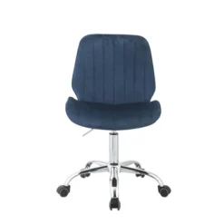 20" Muata Office Chair Twilight Blue Velvet/Chrome - Acme Furniture -Furniture Store GUEST 2fbf9ffa 83d1 4a50 8ebc 2ca24bfd113d