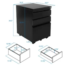 Mount-It! Mobile File Cabinet With 3 Drawers, Under Desk Rolling Storage , Black 15 Mount-It! Mobile File Cabinet With 3 Drawers, Under Desk Rolling Storage , Black -Furniture Store GUEST 30d8c42b 241a 4045 bd48 a3bde99500bf