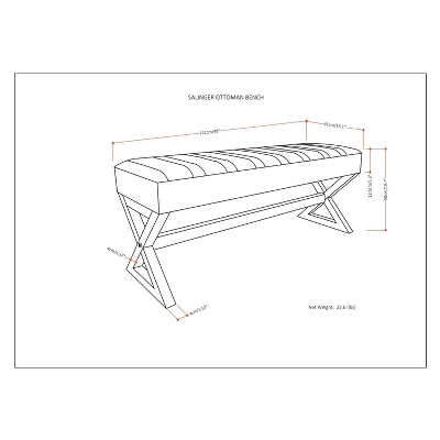 David Large Ottoman Bench - WyndenHall 11 David Large Ottoman Bench - WyndenHall - Image 9
