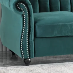 Bowie Modern Glam Velvet Sofa Teal - Christopher Knight Home -Furniture Store GUEST 31367f62 32a4 4728 a2f3 23a0eab185fa
