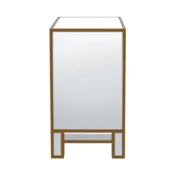 Modern Mirrored Nightstand With 1 Door, Silver - ModernLuxe 18 Modern Mirrored Nightstand With 1 Door, Silver - ModernLuxe -Furniture Store GUEST 3175bb90 2bb1 4576 8225 cb9132c2922f