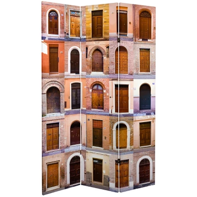 6ft Tall Double Sided 3-Panel Room Divider - Oriental Furniture 4 6ft Tall Double Sided 3-Panel Room Divider - Oriental Furniture - Image 2