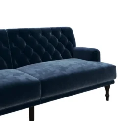 Lyla Upholstered Velvet Futon Blue - Room & Joy -Furniture Store GUEST 31f68bdb 18a3 481a 817b 615cdff6e1fe