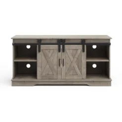 Lavish Home 65-inch TV Stand With Media Console Shelves, Cable Management, And Sliding X-Style Barn Doors, Gray Woodgrain 15 Lavish Home 65-inch TV Stand With Media Console Shelves, Cable Management, And Sliding X-Style Barn Doors, Gray Woodgrain -Furniture Store GUEST 320e293a 72d7 487f 9008 366e13e01b82