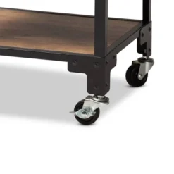 4 Tier Victor Wood And Metal Mobile Wine Cart Walnut/Black - Baxton Studio 11 4 Tier Victor Wood And Metal Mobile Wine Cart Walnut/Black - Baxton Studio -Furniture Store GUEST 32d50ee1 171b 4d51 a0d8 44f618fea368