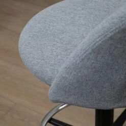 Vinsetto Ergonomic Rolling Drafting Chair For Standing Desk, Linen Office Stool With Adjustable Foot Ring And Steel Base -Furniture Store GUEST 3312f429 df91 43b3 8b32 4a3ee2ca9006