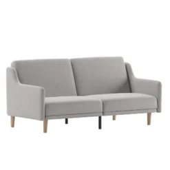 Emma And Oliver Plush Padded Upholstered Split Back Sofa Futon With Smooth Curved Removable Arms And Wooden Legs -Furniture Store GUEST 3316d526 f21c 4da7 abea 5619da478f15
