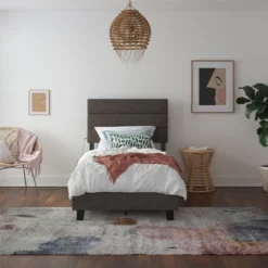 RealRooms Paloma Upholstered Bed With Dual USB Port