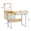 Costway Vanity Table Flip Top Square Makeup Table Writing Table -Furniture Store GUEST 3575f6f1 7e7c 443e 93d7 0d9b33ddb239