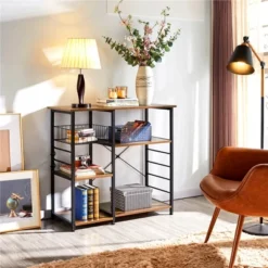 Yaheetech Kitchen Storage Rack With Basket/Hooks/Storage -Furniture Store GUEST 357edd37 c33c 406a 93c7 f62a32f58bb1