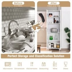 Costway 73.5''Double Door Tall Pantry Cabinet Freestanding Versatile Storage Organizer -Furniture Store GUEST 3634779d 6ced 4ee2 833f 9f8e39c9ec2b