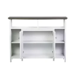 Saint Birch Olivia Console Table With Storage, Gray Oak/White -Furniture Store GUEST 3654c2f1 53db 4e37 a5ef 268afe68e738