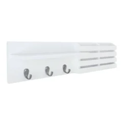 Sydney Wall Shelf With Hooks And Mail Sorter - White -Furniture Store GUEST 36584d78 cb44 48f0 8d70 6df07ab77a4e