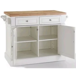 Wood Kitchen Island Butcher Block In White - Pemberly Row -Furniture Store GUEST 36f6a08a 246d 4e44 bf5e d3abb14c05fb