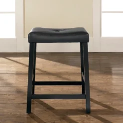 Set Of 2 24" Upholstered Saddle Seat Counter Height Barstools Black - Crosley 8 Set Of 2 24" Upholstered Saddle Seat Counter Height Barstools Black - Crosley -Furniture Store GUEST 38737f4e 4f4f 4dde a1f1 2c33c85fb802