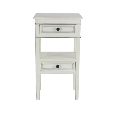 Distressed Wooden Side Table With Drawers - Olivia & May 10 Distressed Wooden Side Table With Drawers - Olivia & May - Image 8