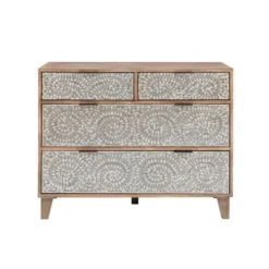 4 Drawer Cassandra Console Gray - Powell -Furniture Store GUEST 39610724 8c62 4610 9413 4c78a6b7fb5e