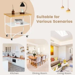 Tangkula 2-Tier Folding Rolling Cart Kitchen Utility Cart Tool-Free Installing 19 Tangkula 2-Tier Folding Rolling Cart Kitchen Utility Cart Tool-Free Installing -Furniture Store GUEST 39d7dd5e 7f83 4b92 ba0b 28f00d75e2dd