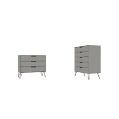 Rockefeller 5 Drawer And 3 Drawer Dresser Set - Manhattan Comfort 27 Rockefeller 5 Drawer And 3 Drawer Dresser Set - Manhattan Comfort -Furniture Store GUEST 3ab06146 77c7 4bd1 a352 19716b5fe10b