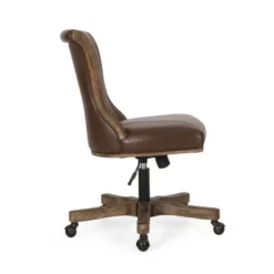 Coulee Contemporary Upholstered Roll Back Swivel Office Chair Dark Brown/Natural - Christopher Knight Home 17 Coulee Contemporary Upholstered Roll Back Swivel Office Chair Dark Brown/Natural - Christopher Knight Home -Furniture Store GUEST 3bfb8dc1 9bd2 4530 a813 0a3e59ca7a35