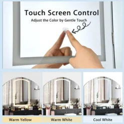 Costway Vanity Table Stool Set Large Tri-folding Lighted Mirror 6 Drawer Dresser WhiteBlack -Furniture Store GUEST 3dd5409f ca65 4c65 91f2 d3e0c9aacc64