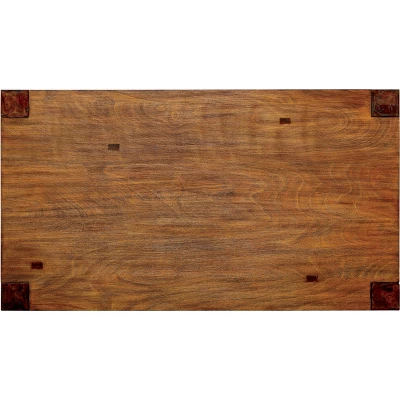 Arsenio Sturdy Wooden Dining Table Dark Oak - HOMES: Inside + Out 4 Arsenio Sturdy Wooden Dining Table Dark Oak - HOMES: Inside + Out - Image 2