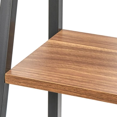 3pc Denton Ladder Desk And Shelf Walnut/Black - Buylateral 8 3pc Denton Ladder Desk And Shelf Walnut/Black - Buylateral - Image 6