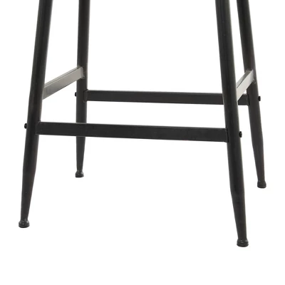 Industrial Metal Counter Height Barstool Black - Olivia & May 5 Industrial Metal Counter Height Barstool Black - Olivia & May - Image 3