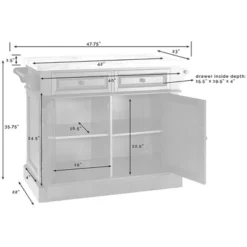 Wood Kitchen Island Butcher Block In White - Pemberly Row -Furniture Store GUEST 40038c92 74d8 483f 907d f910e2aaabce