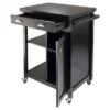 Timber Kitchen Cart With Wainscoting Panel Wood/Black - Winsome 1 Timber Kitchen Cart With Wainscoting Panel Wood/Black - Winsome -Furniture Store GUEST 40201004 6735 4d95 8fa7 15c225108bf9