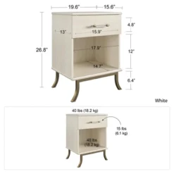 Little Seeds Monarch Hill Clementine Nightstand, White -Furniture Store GUEST 4113f686 27c4 47a3 bbe9 bb7f1235b9e1