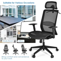 Costway Ergonomic High Back Mesh Office Chair Recliner Task Chair W/Hanger GreyBlack 15 Costway Ergonomic High Back Mesh Office Chair Recliner Task Chair W/Hanger GreyBlack -Furniture Store GUEST 43472923 27b6 4568 b568 2d9512329a20