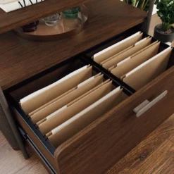 Radial Lateral File Cabinet With Drawer And Open Shelves Umber Wood - Sauder -Furniture Store GUEST 43a7d858 7478 4e0d b7be 378a17980846