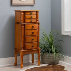 Marie Jewelry Armoire Oak - Powell Company