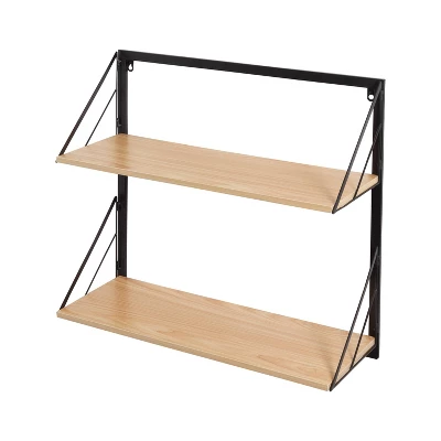 Honey-Can-Do 2 Tier Laundry Shelf With Wood Light Oak 7 Honey-Can-Do 2 Tier Laundry Shelf With Wood Light Oak - Image 5