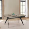 Andes Ceramic And Metal Rectangular Dining Table Gray/Black - Armen Living -Furniture Store GUEST 4675222c c890 47fe bf06 56734ef163e2