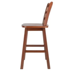 Scalera Ladder Back Swivel Seat Barstool Walnut - Winsome -Furniture Store GUEST 46b660d4 6c3f 40fa 9982 cf4230ac3e91