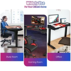 Costway Electric Standing Gaming Desk Sit To Stand Height Adjustable Splice Board -Furniture Store GUEST 48b1314e d203 4ce2 9fcd 4b4e79ae1119