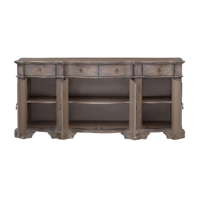 Gio 4 Door 4 Drawer Credenza Brown - Treasure Trove Accents 5 Gio 4 Door 4 Drawer Credenza Brown - Treasure Trove Accents - Image 3