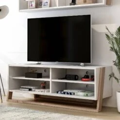 2pc Large Etteridge For TVs Up To 68" Shelf And Console TV Stand Beige - MiBasics -Furniture Store GUEST 4b918518 6596 44cf ba81 d943bf266cab