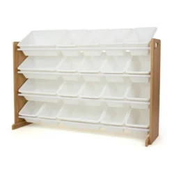 Journey Extra Large Toy Storage Organizer With 20 Storage Bins Natural/White - Humble Crew