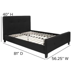Merrick Lane Platform Bed Contemporary Tufted Upholstered Platform Bed With Footboard -Furniture Store GUEST 4f0dff9d b22a 49f6 b847 bdae93bd4243