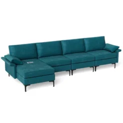 Costway Modern Modular L-shaped Sectional Sofa W/ Reversible Chaise & 4 USB Ports 20 Costway Modern Modular L-shaped Sectional Sofa W/ Reversible Chaise & 4 USB Ports -Furniture Store GUEST 4f448c6a ffdf 4713 ace7 f1d552a44998