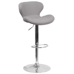 Merrick Lane Adjustable Height Barstool Contemporary Bar Height Stool With Curved Back And Metal Base With Footrest -Furniture Store GUEST 4fb8a561 61a7 454b a520 1dfcca6a9126