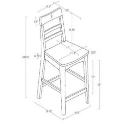 2pk Wood Ladder Back Counter Stool - Hearth & Hand™ With Magnolia -Furniture Store GUEST 501b822c a2fd 461d aa13 130aba448f95