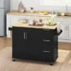 Yaheetech Rolling Kitchen Cart Kitchen Island With Storage Cabinet 1 Yaheetech Rolling Kitchen Cart Kitchen Island With Storage Cabinet -Furniture Store GUEST 50c3e6ae ab85 41ff 9eee 9b787b0eb67c